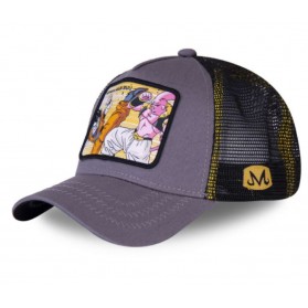 Gorra Malla Capslab Dragon Ball Z  Gohan Vs Majin Buu Gris